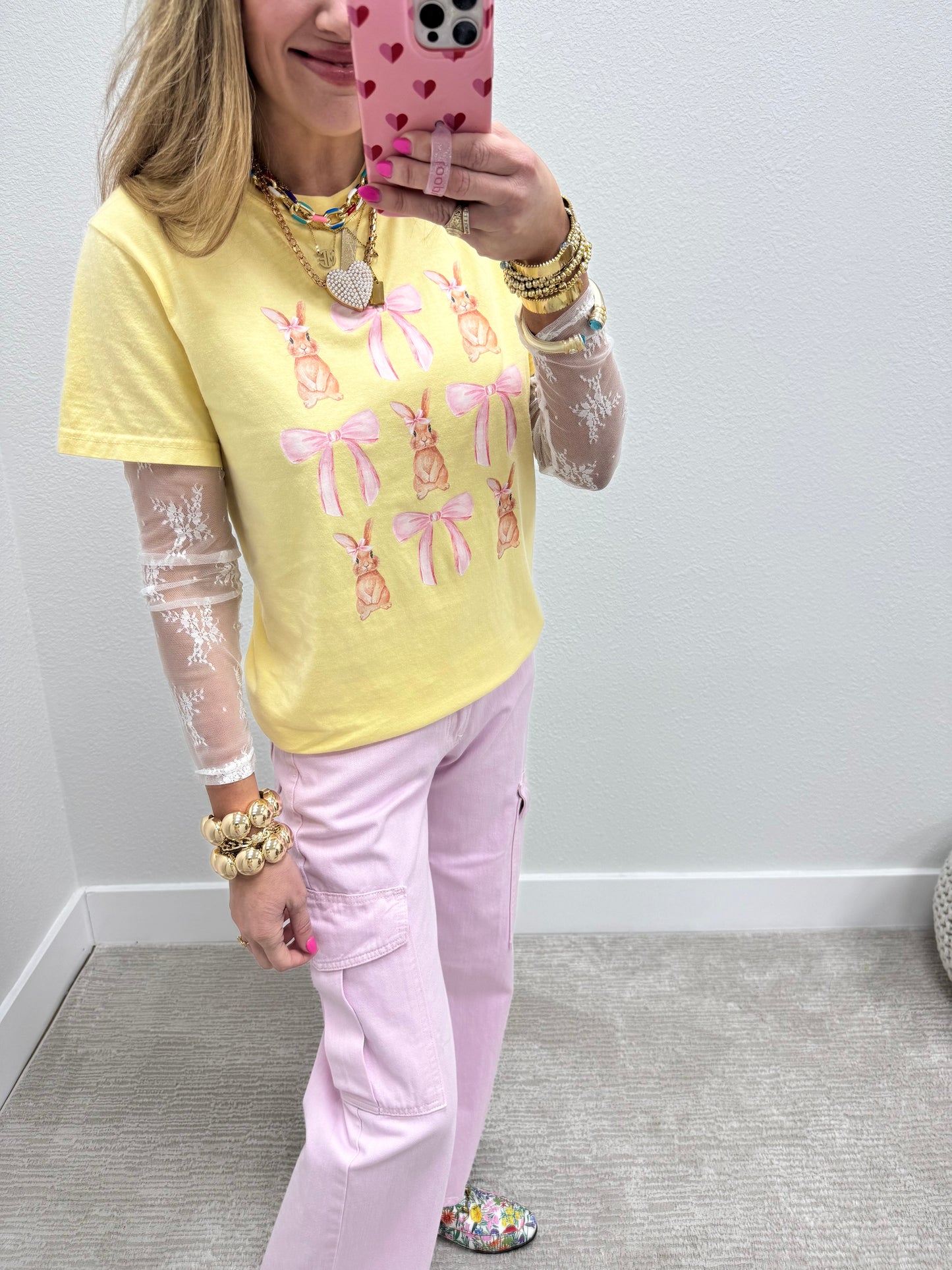 Easter Bunny Bow Graphic Shirt FS