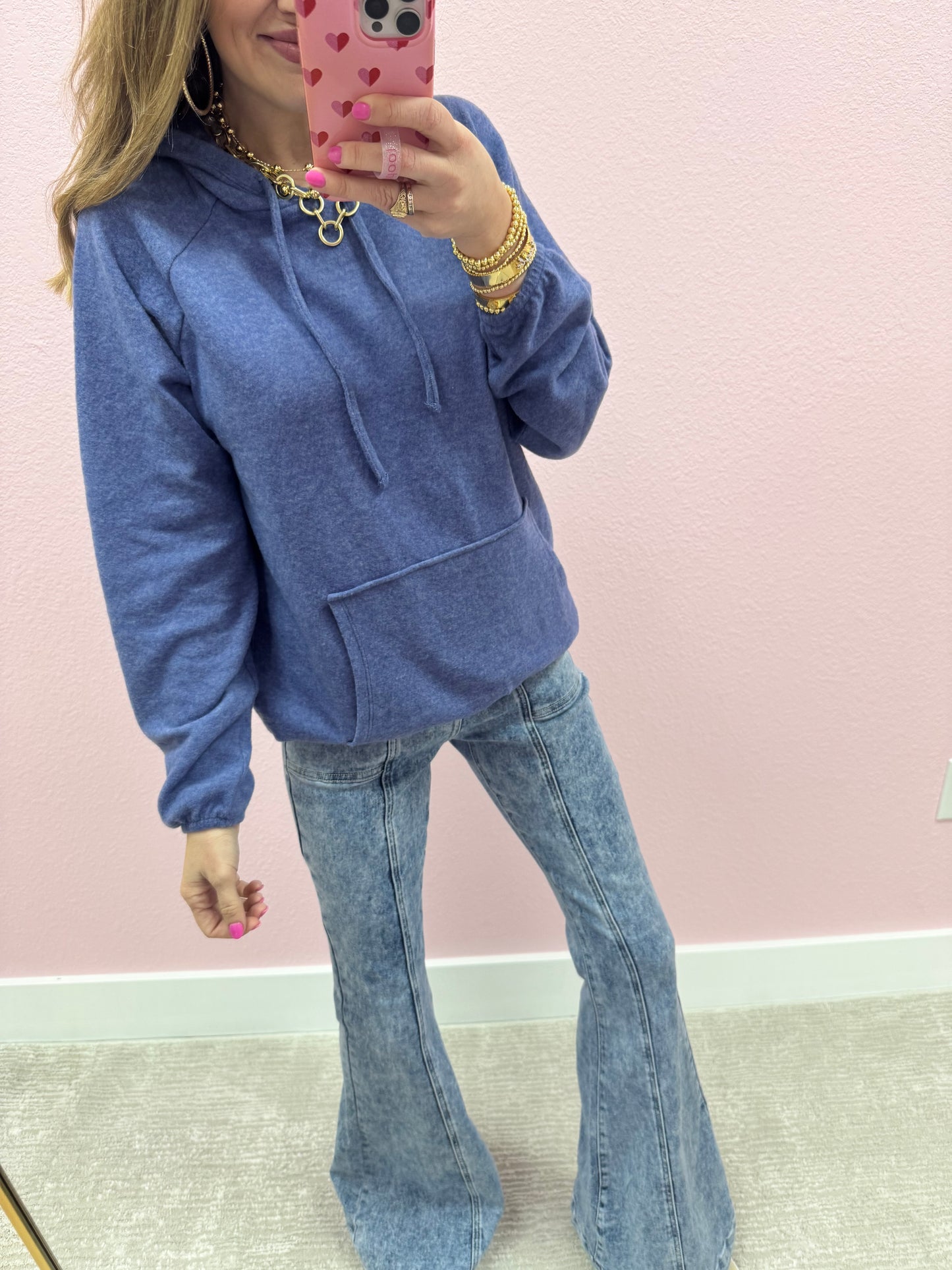 High Rise Mineral Wash Front Seam Bootcut Jeans FS