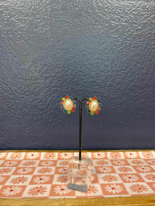 Colorful Pearl Earrings