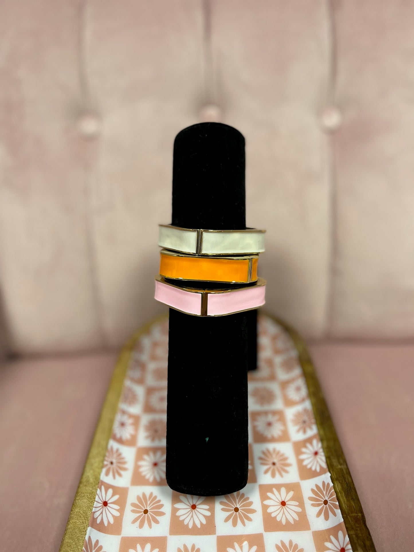 Colored Square Cuff Bracelet (Multiple Colors)