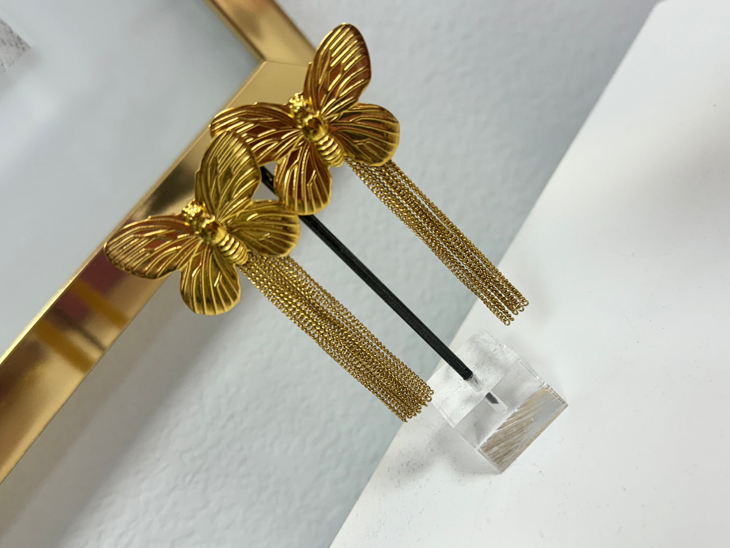 Gold Butterfly Earrings