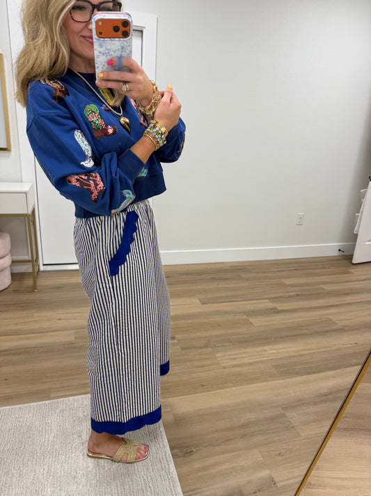 Ocean Scalloped Pants