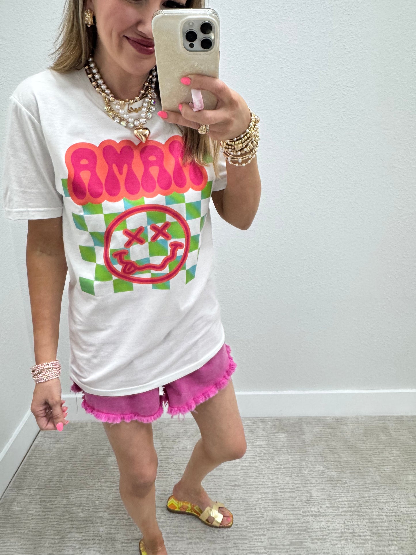 White Neon Mama Graphic Tee