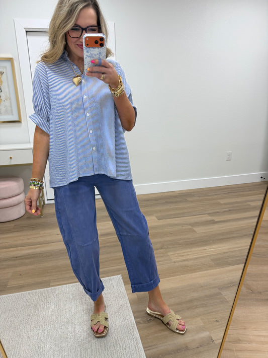 Marlin Barrel Cropped Denim Pants