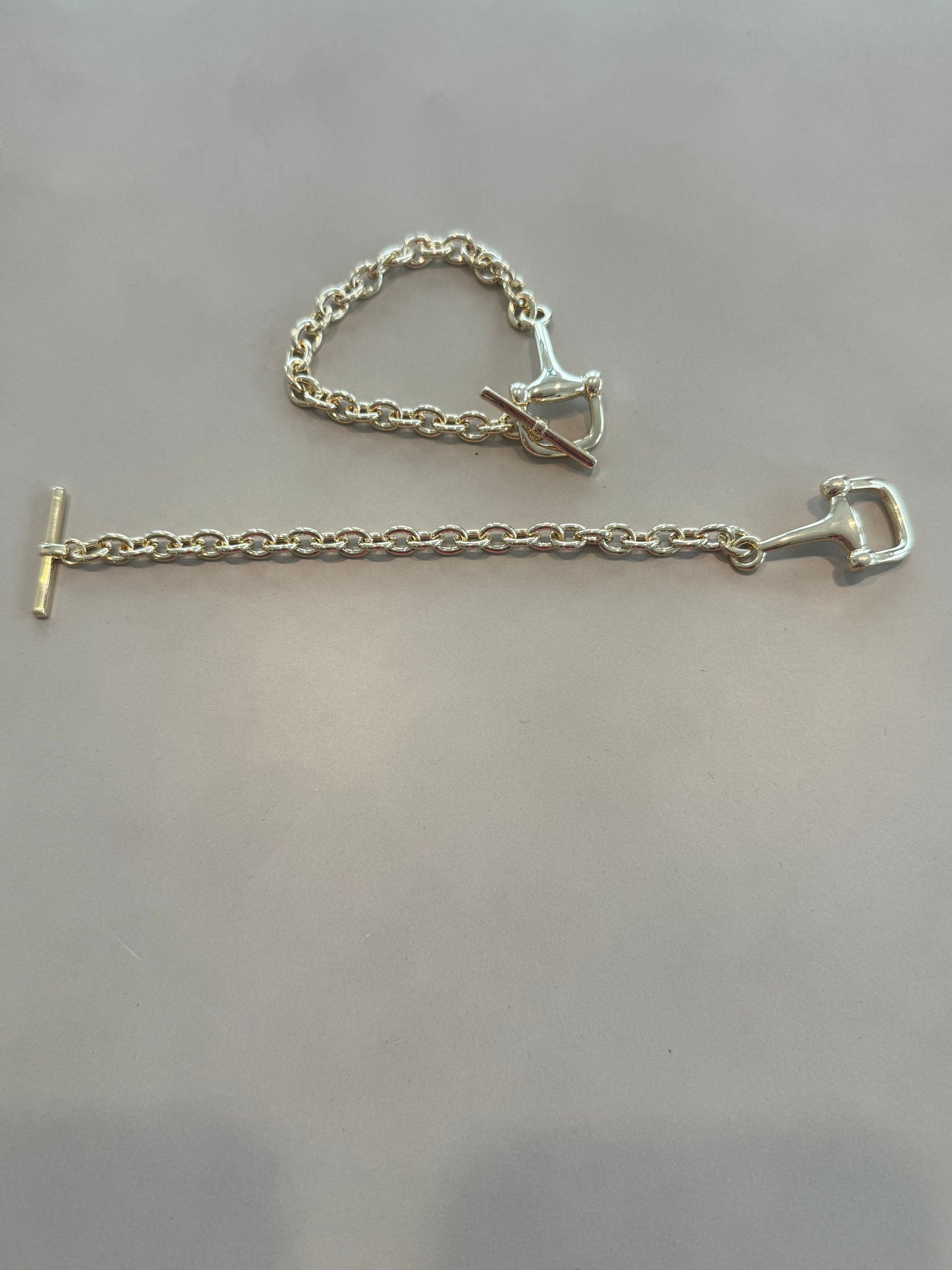 Gold Horsebit Clasp Bracelet