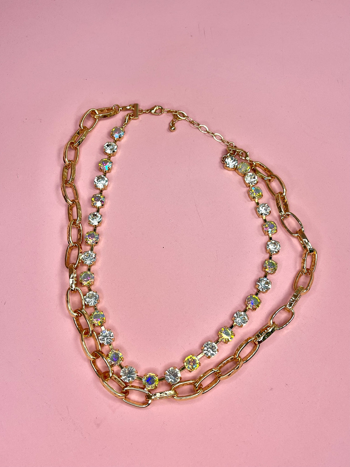 Clear Multi Way 8MM Stone Mix Necklace