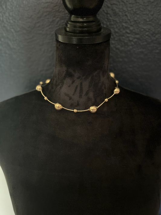 Ball Necklace ( Silver & Gold)