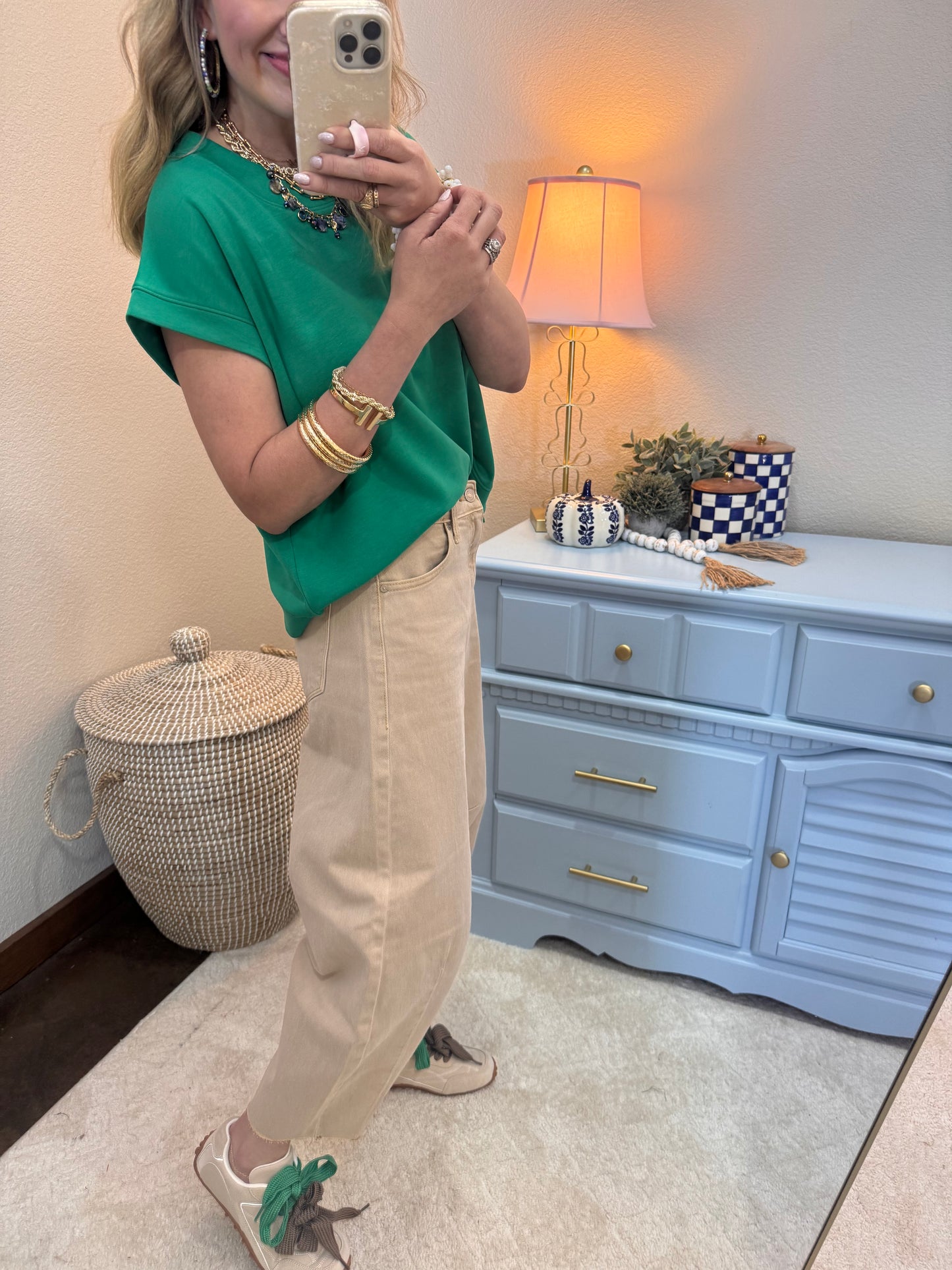 Kelly Green Scuba Cap Sleeve