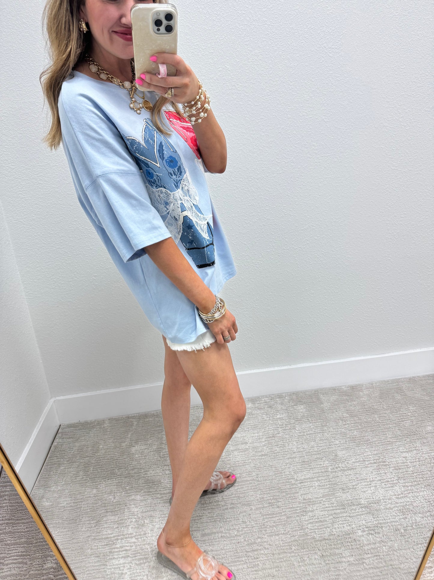 Red White and Blue Cowboy Boot Top