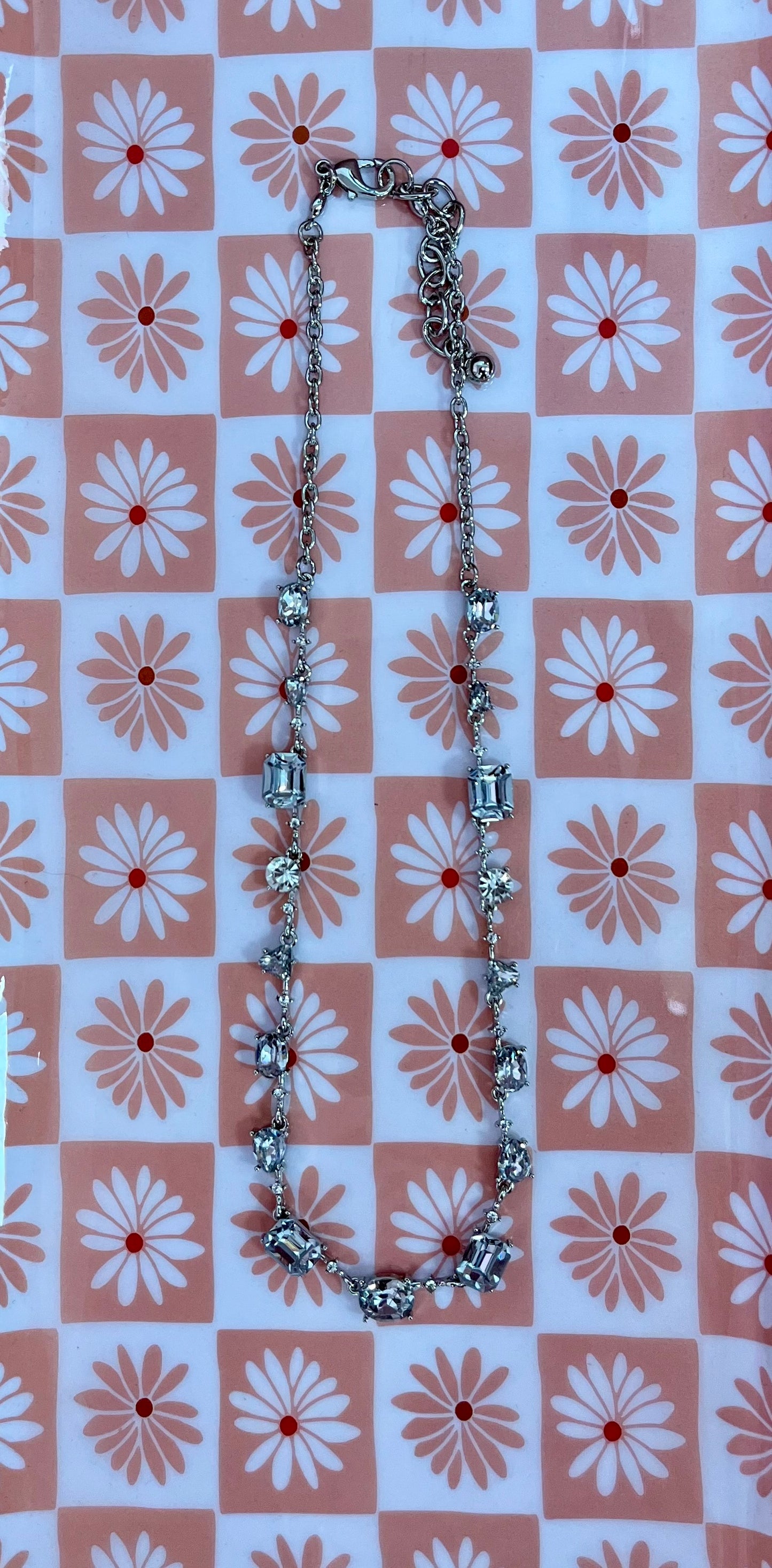 Diamond Clasp Necklace (gold and silver)
