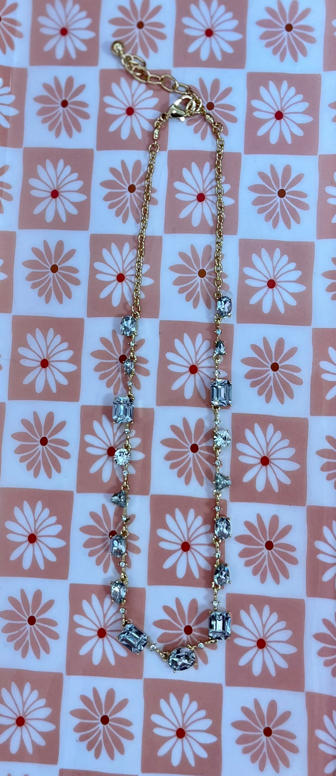 Diamond Clasp Necklace (gold and silver)