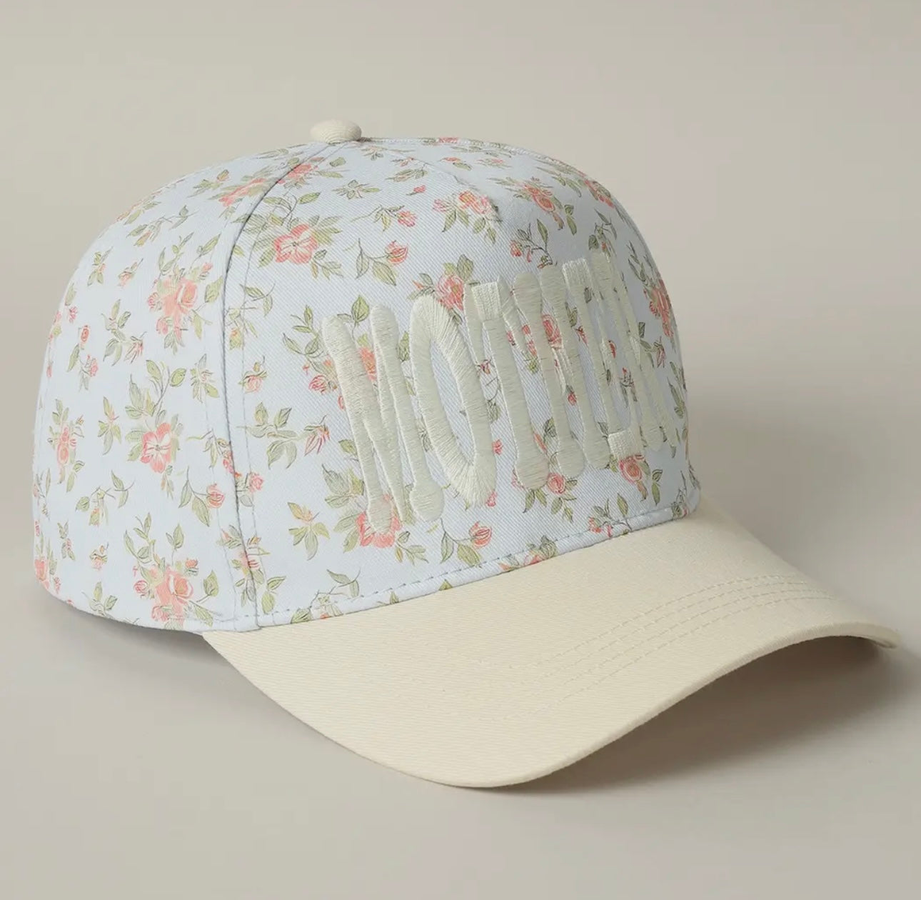 Blue Floral Mother Hat