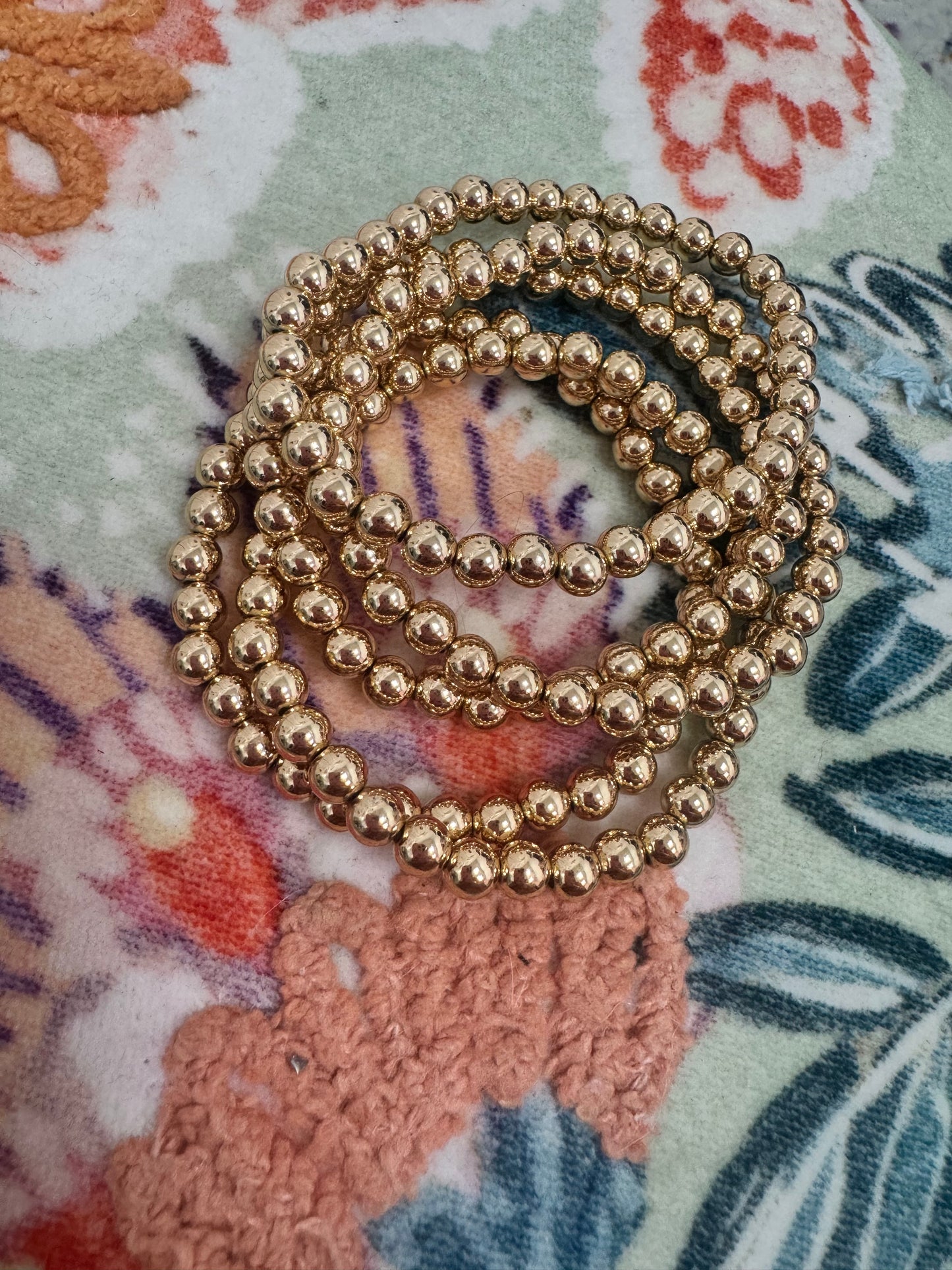 Gold Set of 5 Multi Bracelet Set