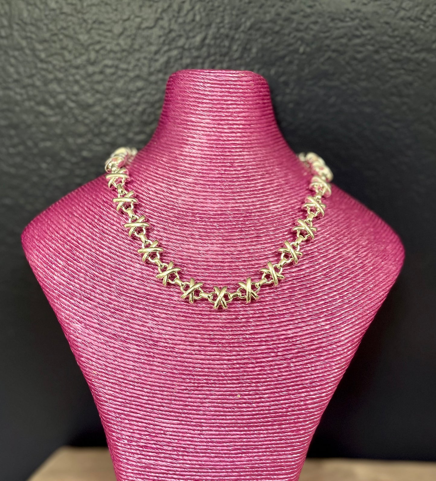Lux X Necklace (silver and gold)