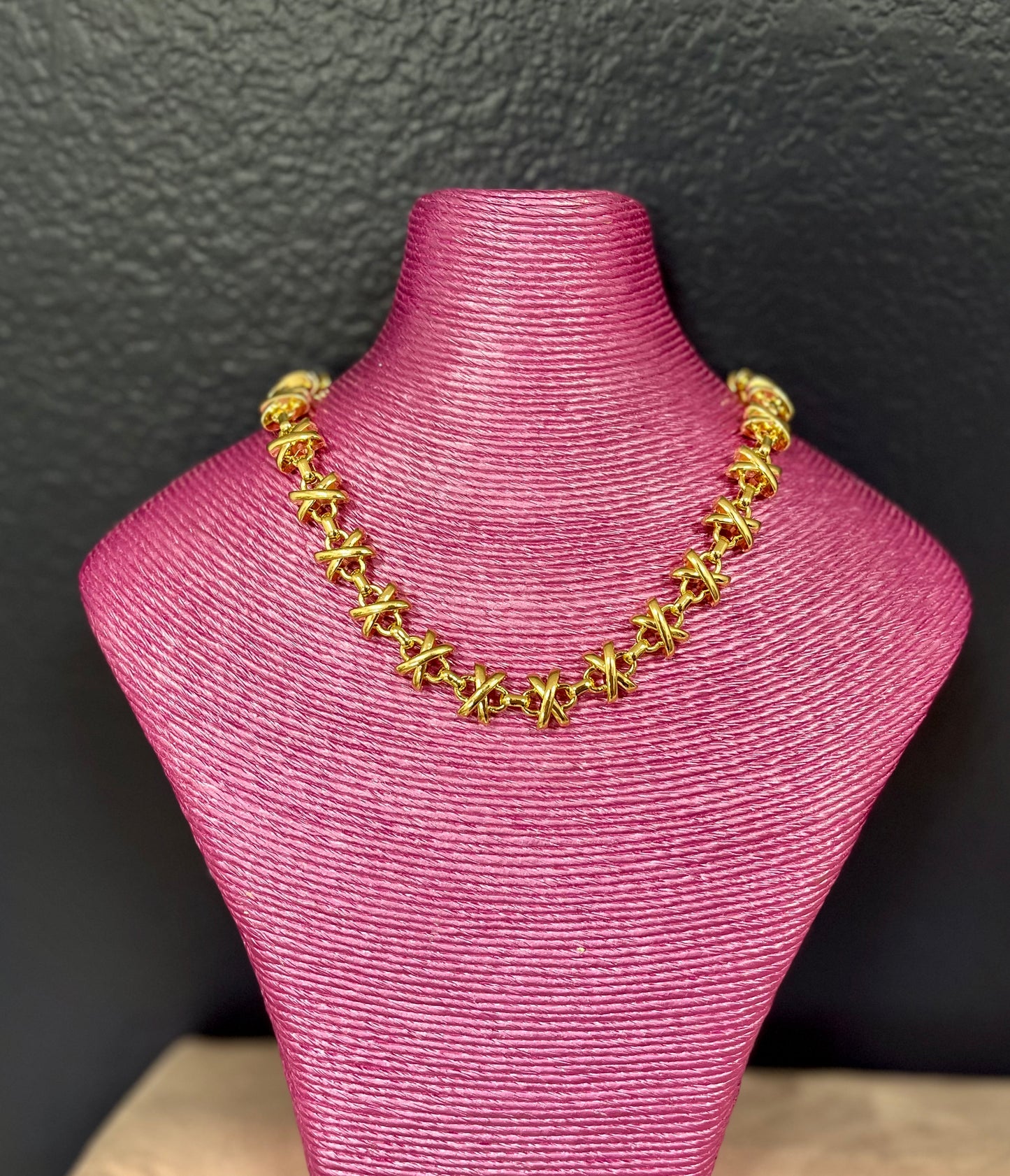 Lux X Necklace (silver and gold)