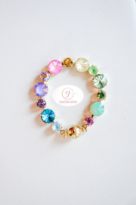 Luxe Magnetic Multi Size Crystal Bracelet- 3 colors