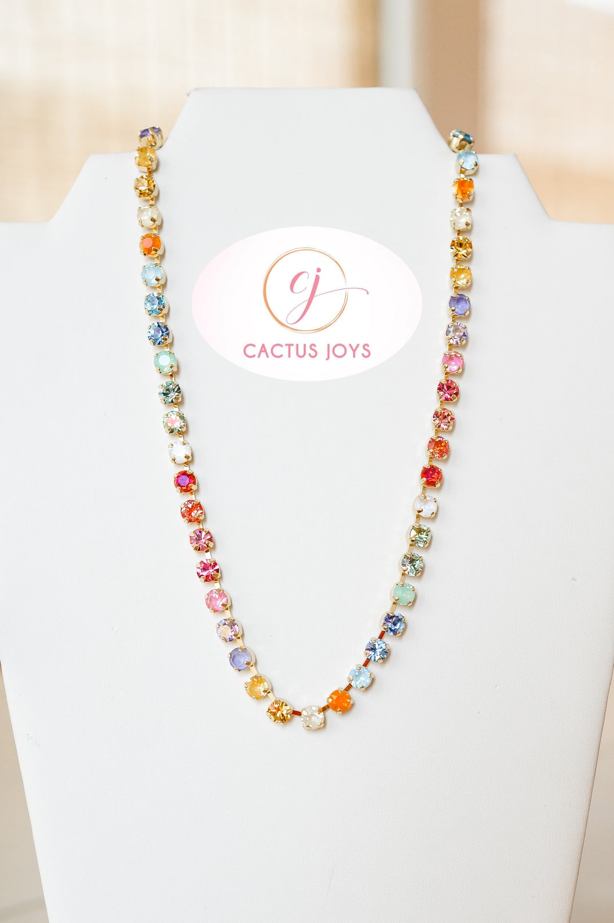 Luxe Multi Colored Mini Crystal Magnetic Necklace