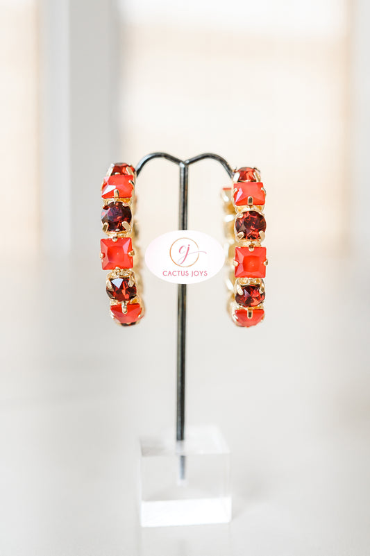 Luxe Crystal Hoops (5 colors!!)