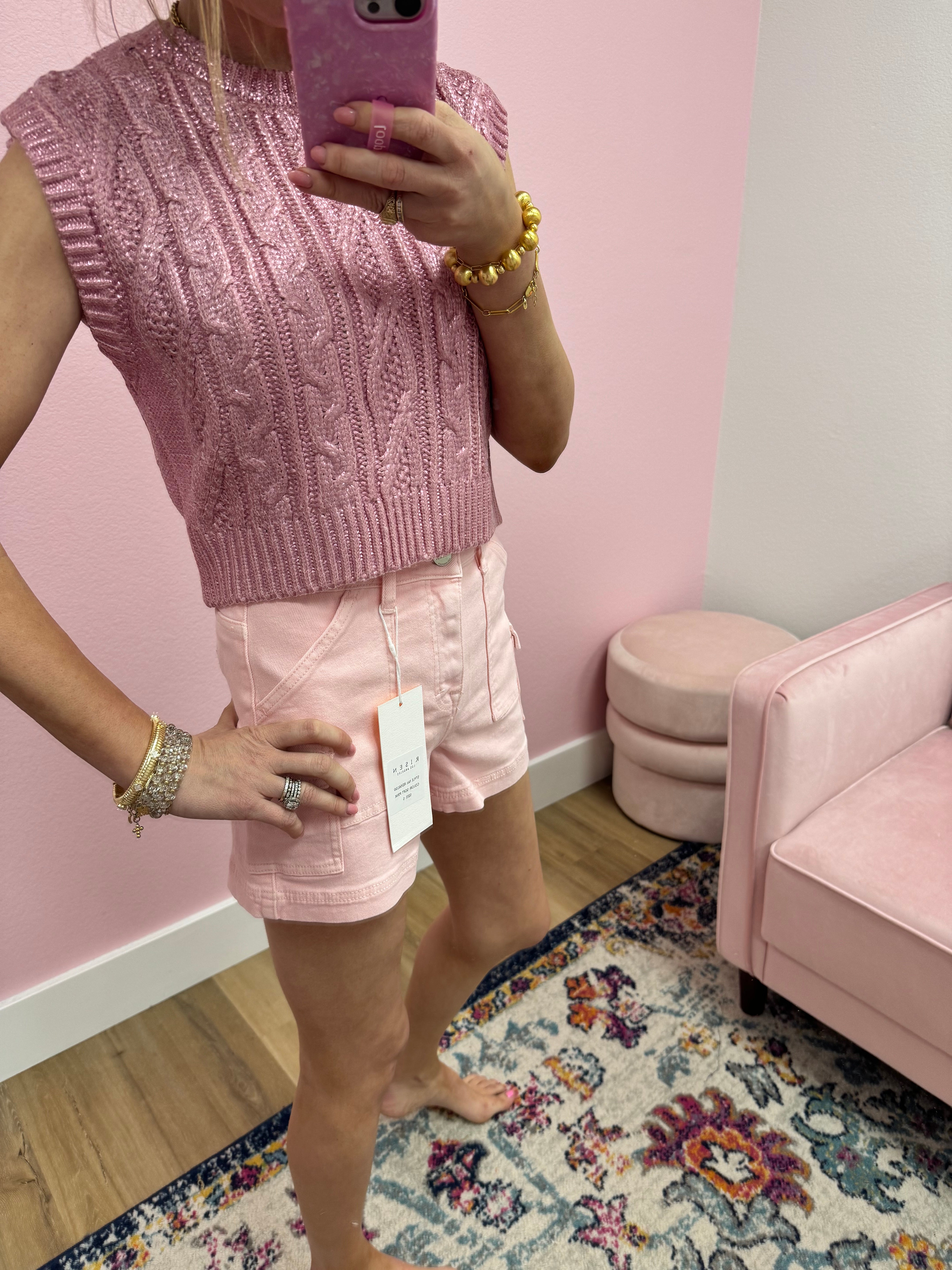 Pink Risen Cargo Shorts