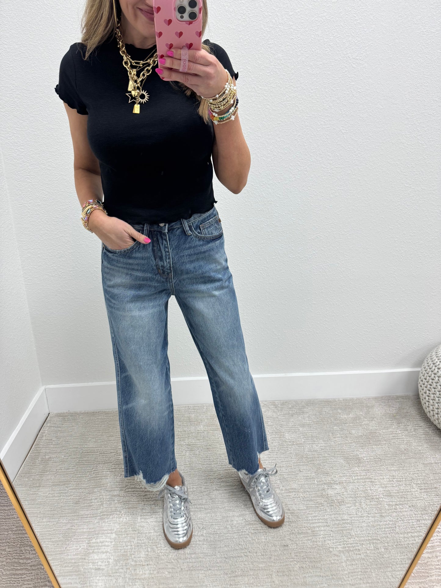Judy Blue HW Rigid Magic Wide Leg Crop Jean FS