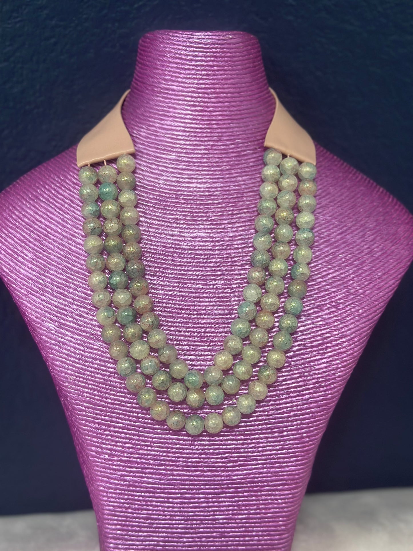 3 Strand Bead Magnetic Necklace (Multiple Colors)