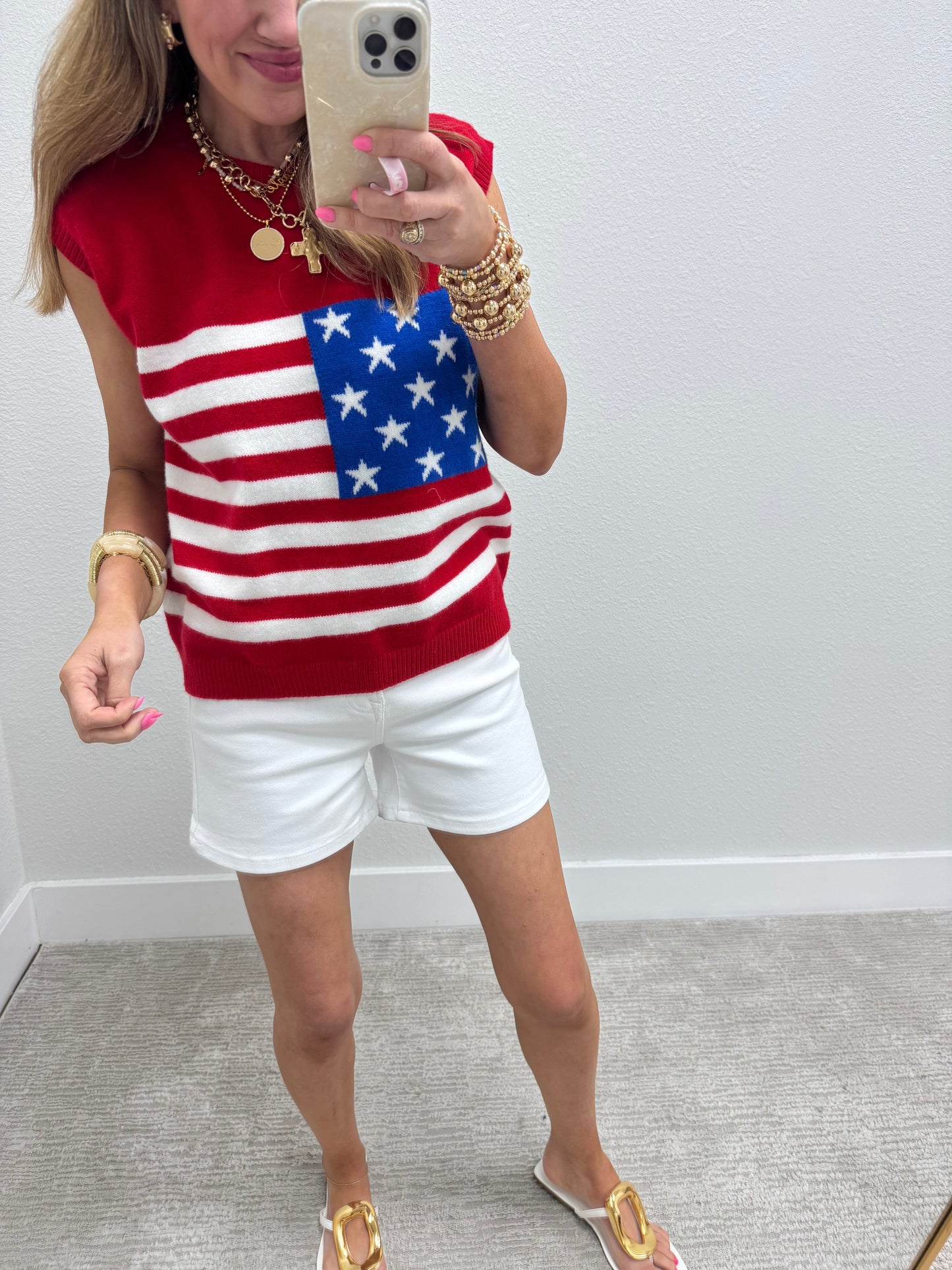 American Flag Sweater Vest FS