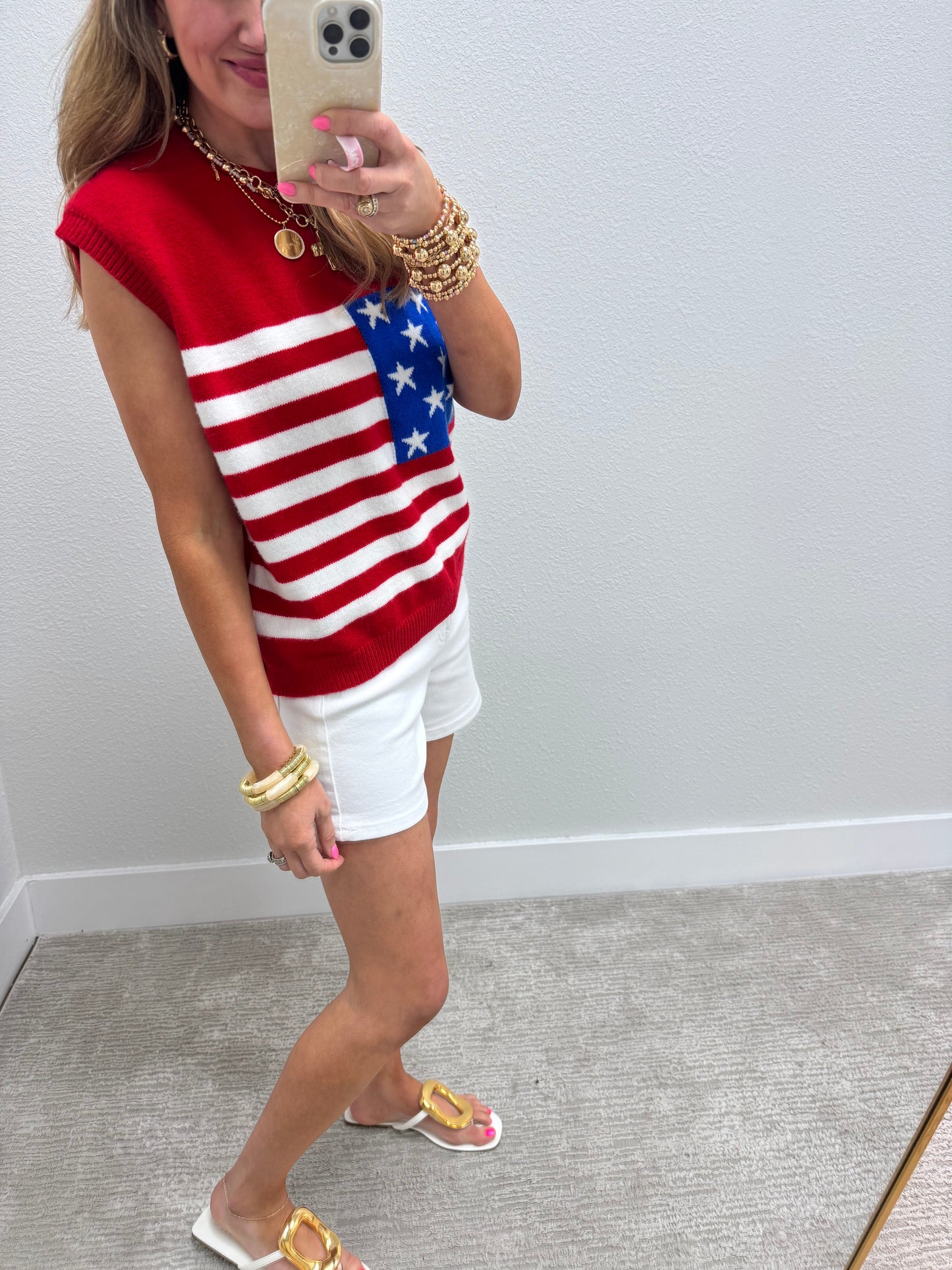 American Flag Sweater Vest FS