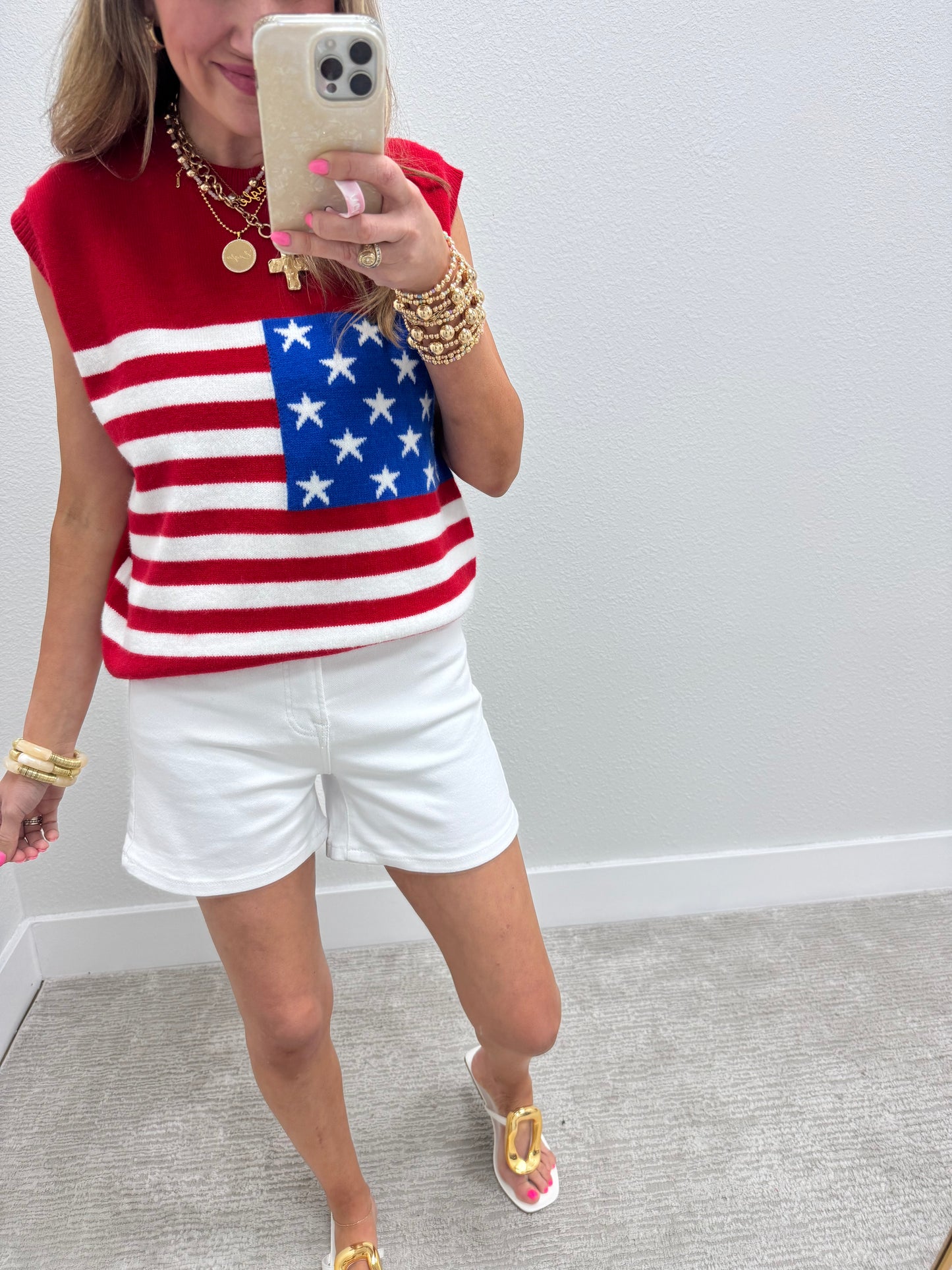 American Flag Sweater Vest FS