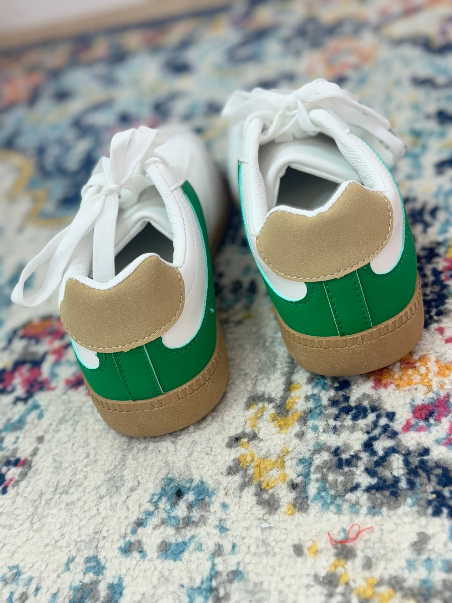 Green And White Tennis Shoe