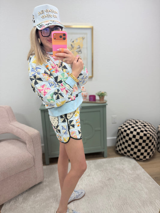 Kaleidoscope Polka Dot Two Piece Short Set