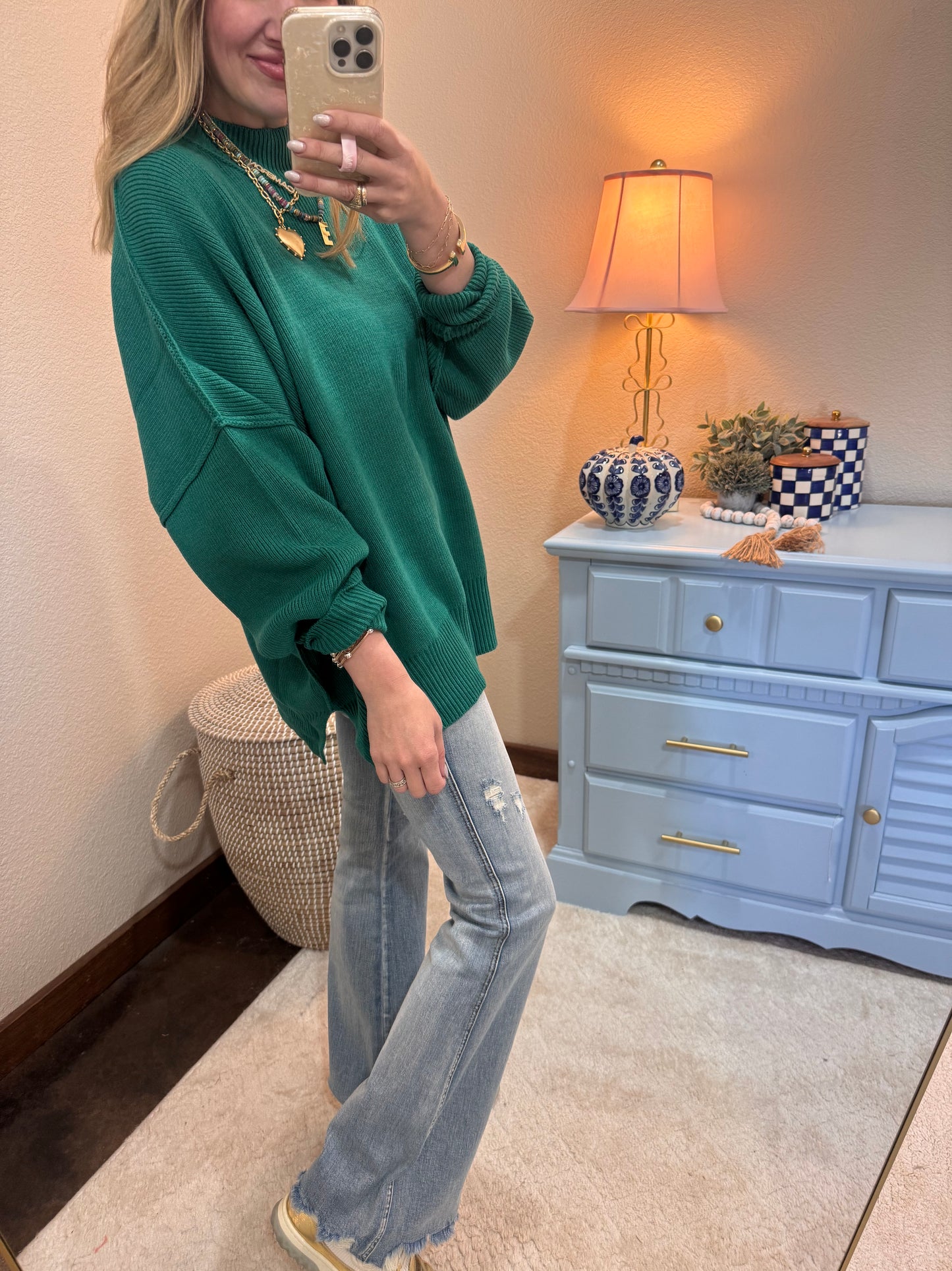 Forest Mock Neck Sweater
