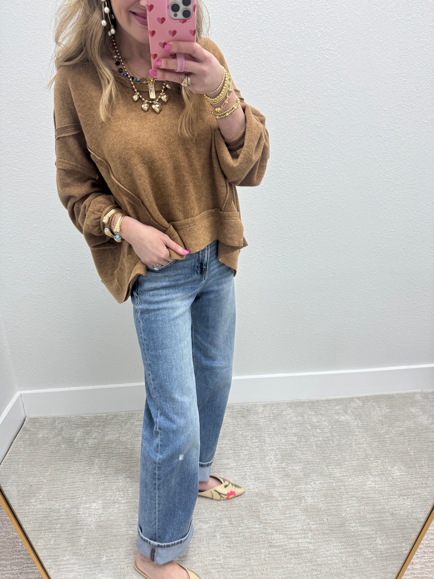 Natural Raffia Embroidered Mule