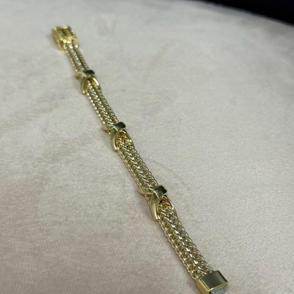 Gold Magnetic X Bracelet