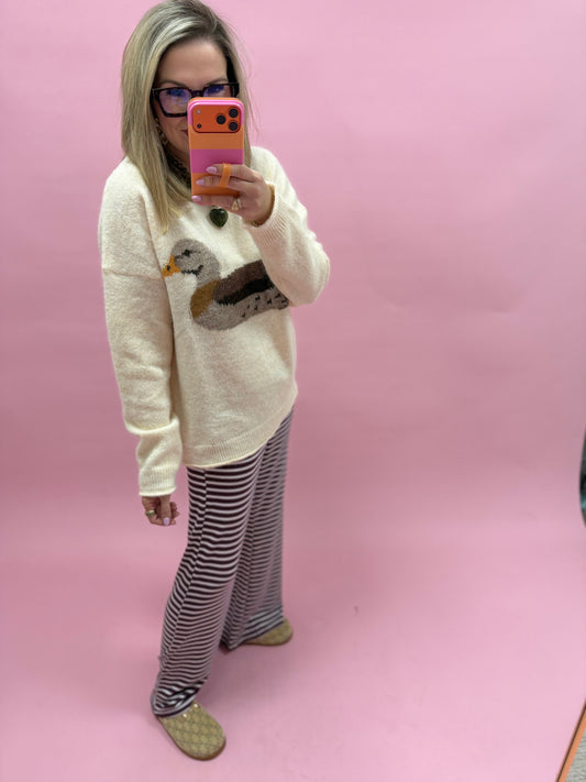 Cream Cozy Mallard Sweater
