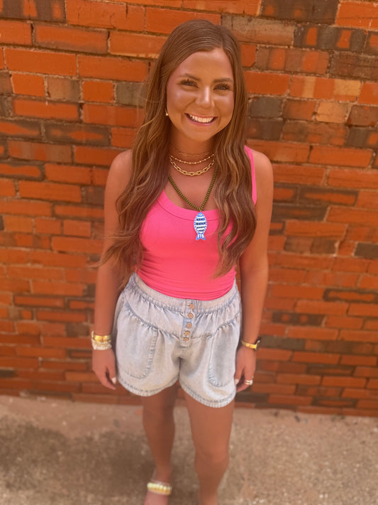 Ribbed Scoop Neck Tank Top (6 colors!!)