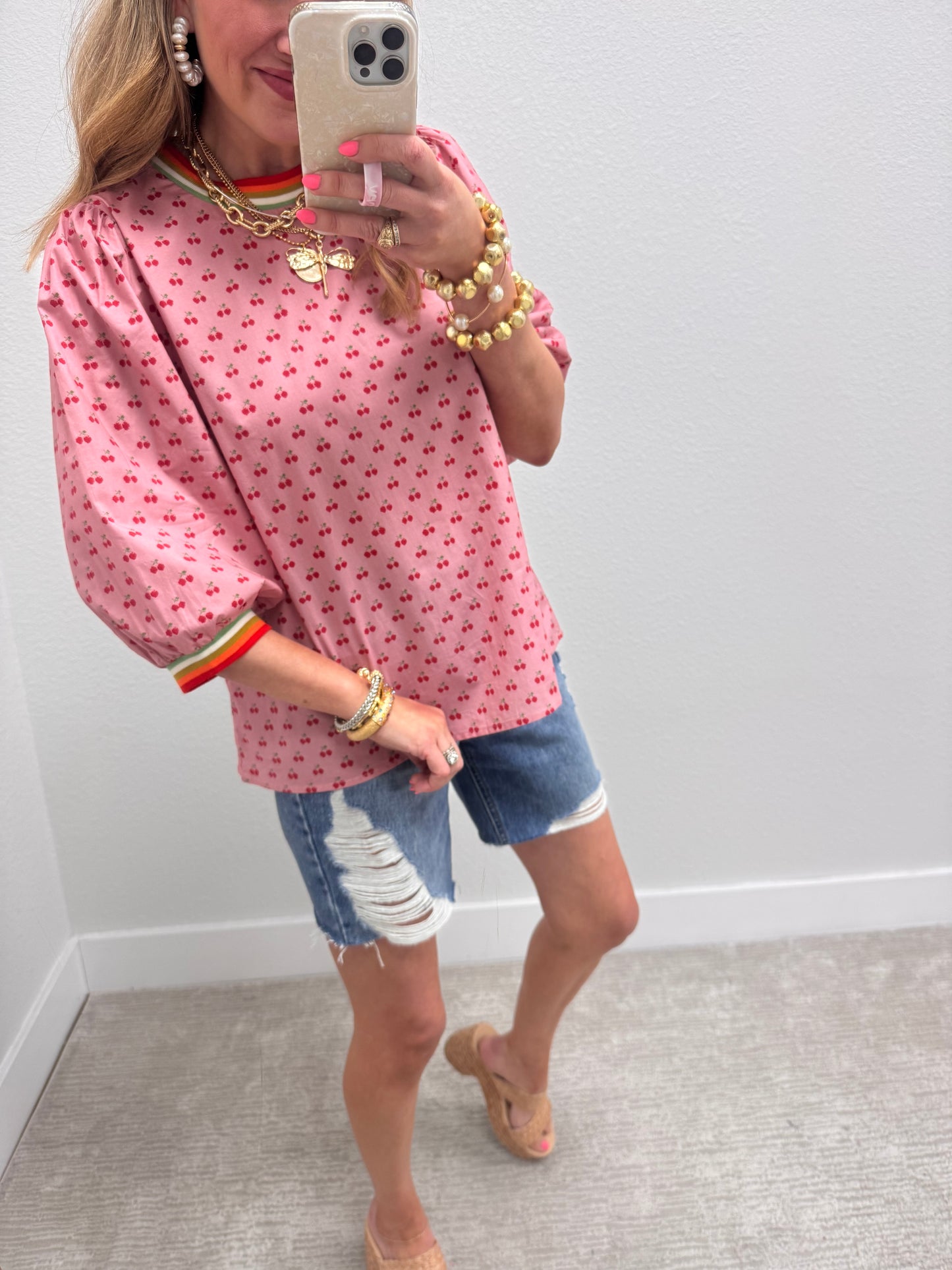 Dusty Pink Cherry Top