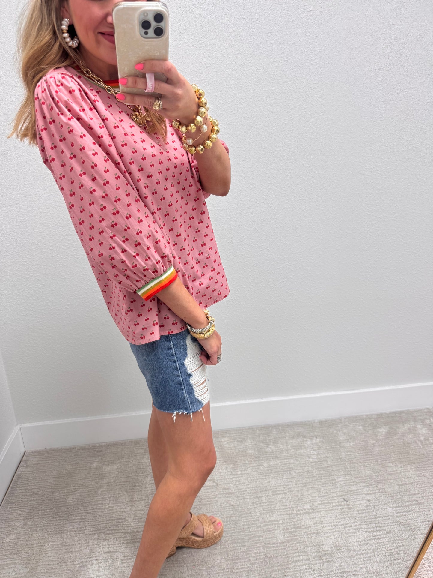 Dusty Pink Cherry Top