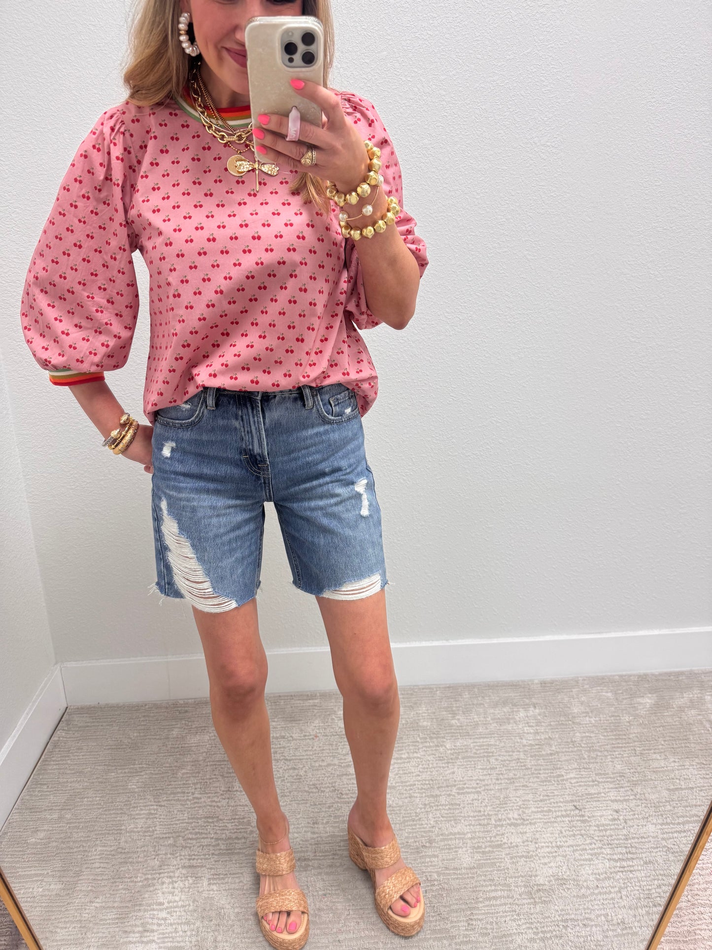 Dusty Pink Cherry Top