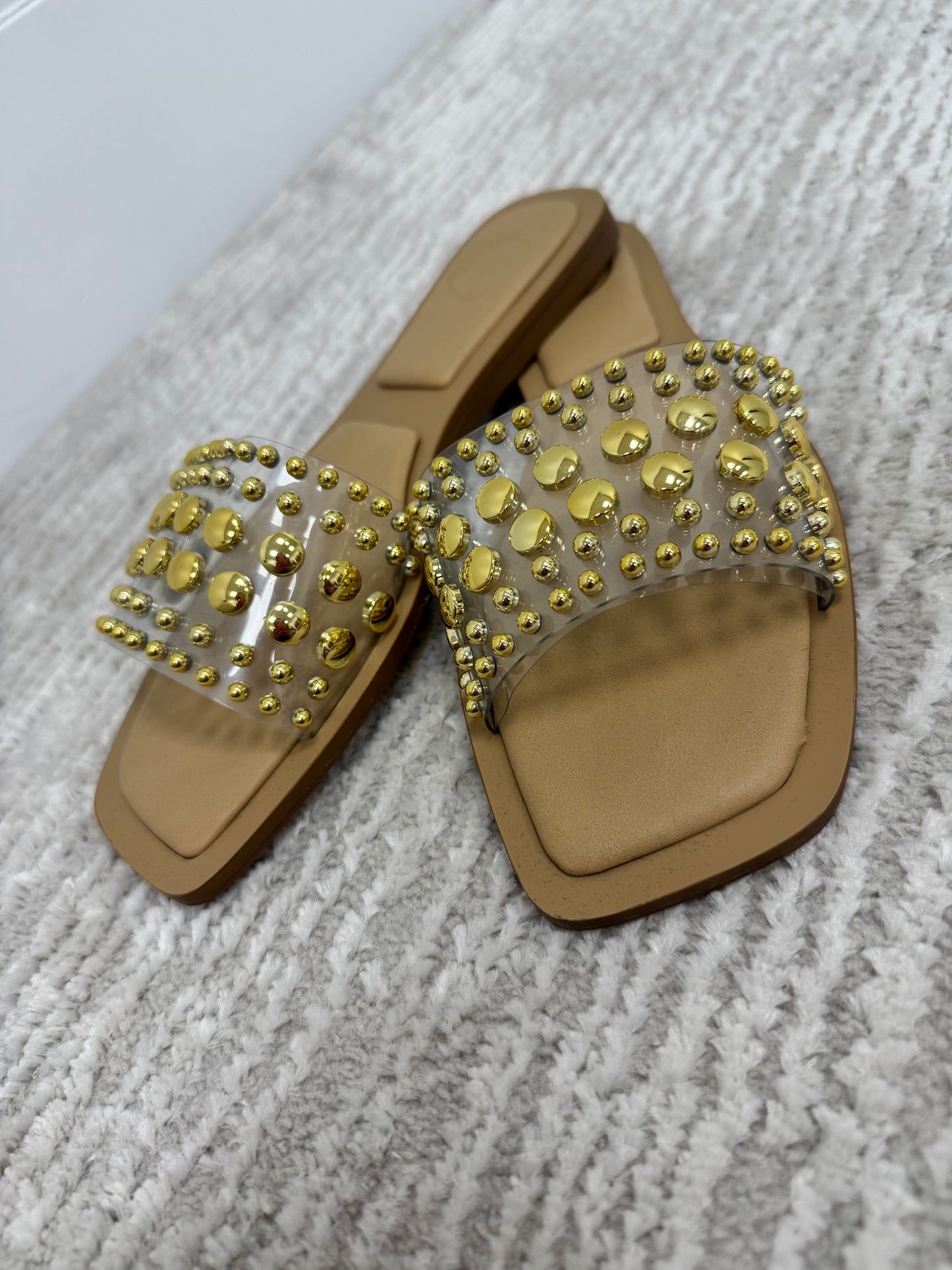Gia Clear Gold Sandal