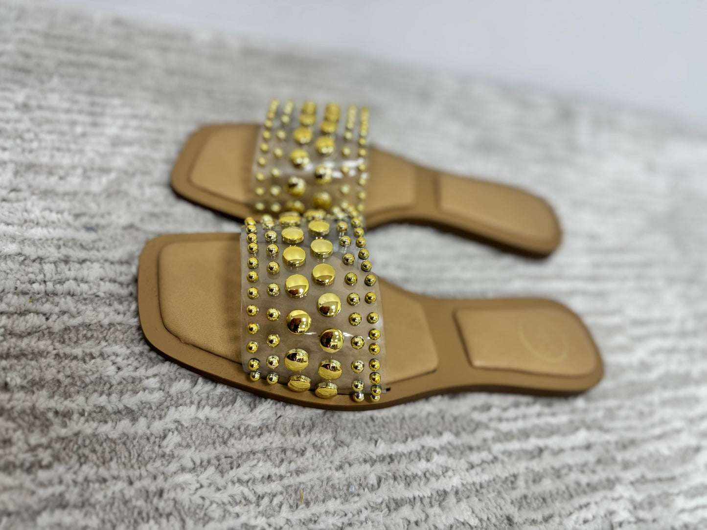 Gia Clear Gold Sandal