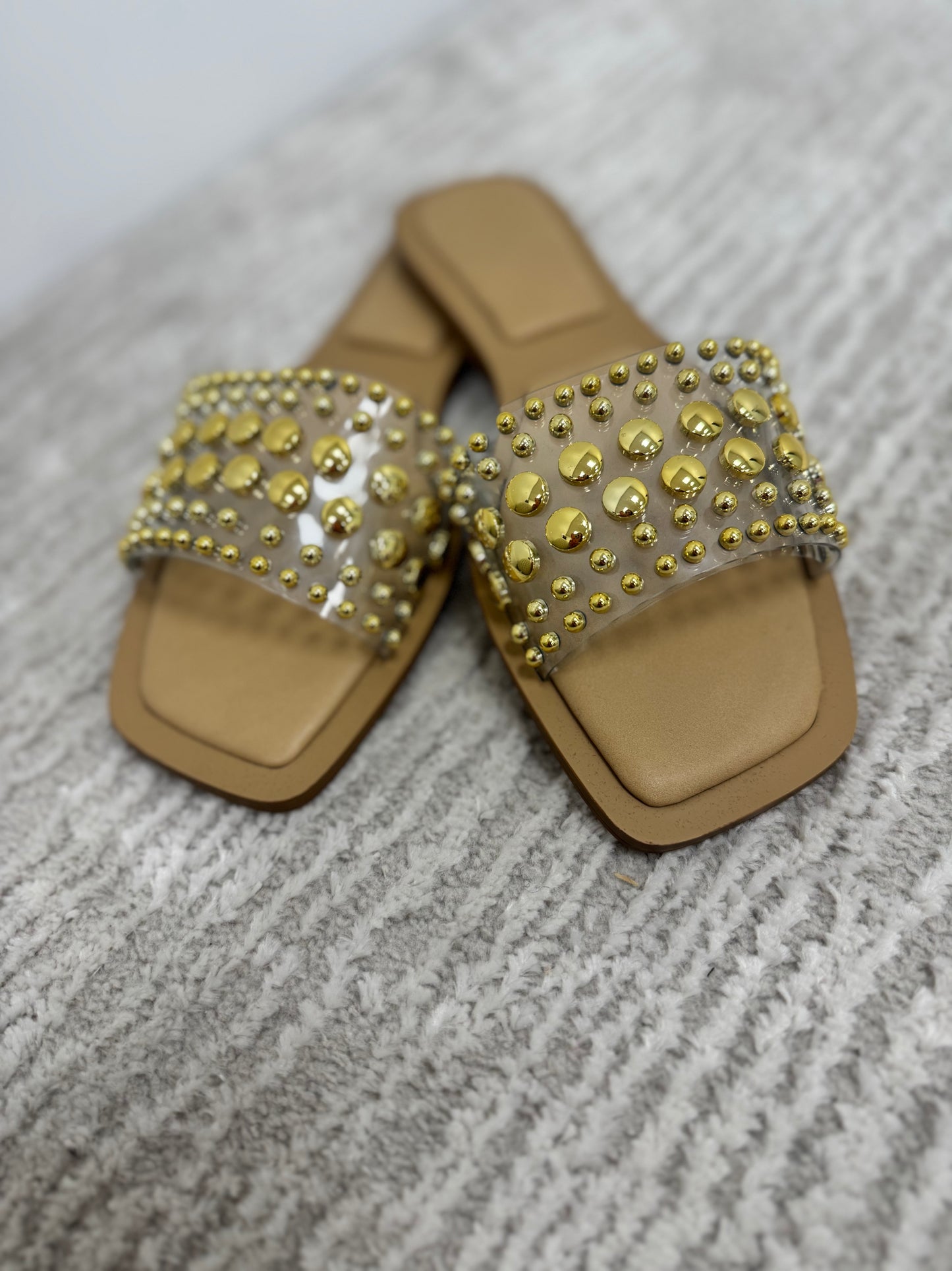 Gia Clear Gold Sandal