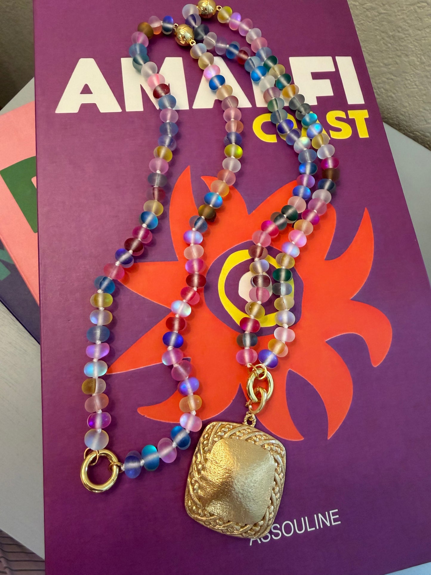 Colored Bead Magnetic Necklace