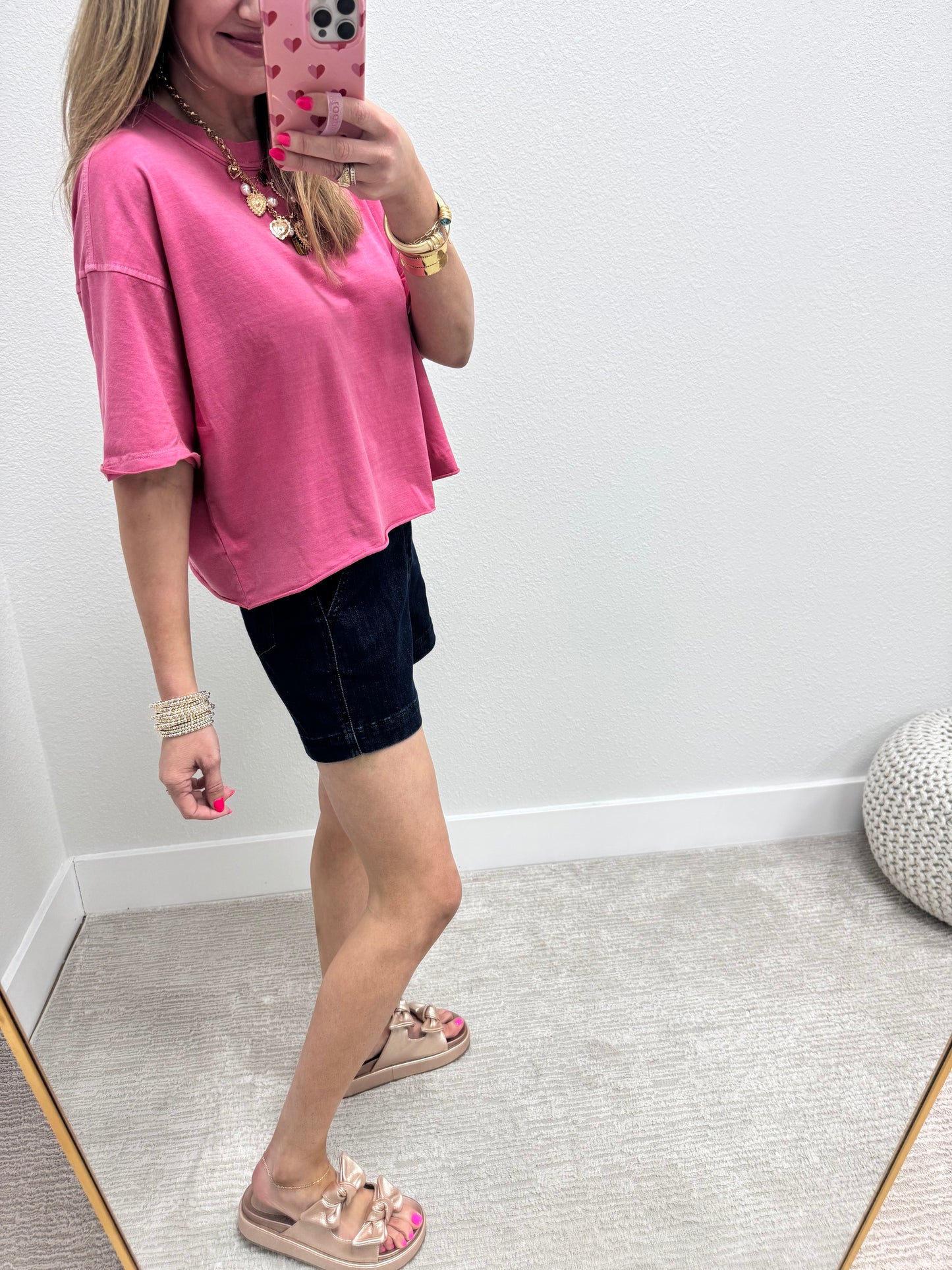 Judy Blue Dark Denim Trouser Shorts