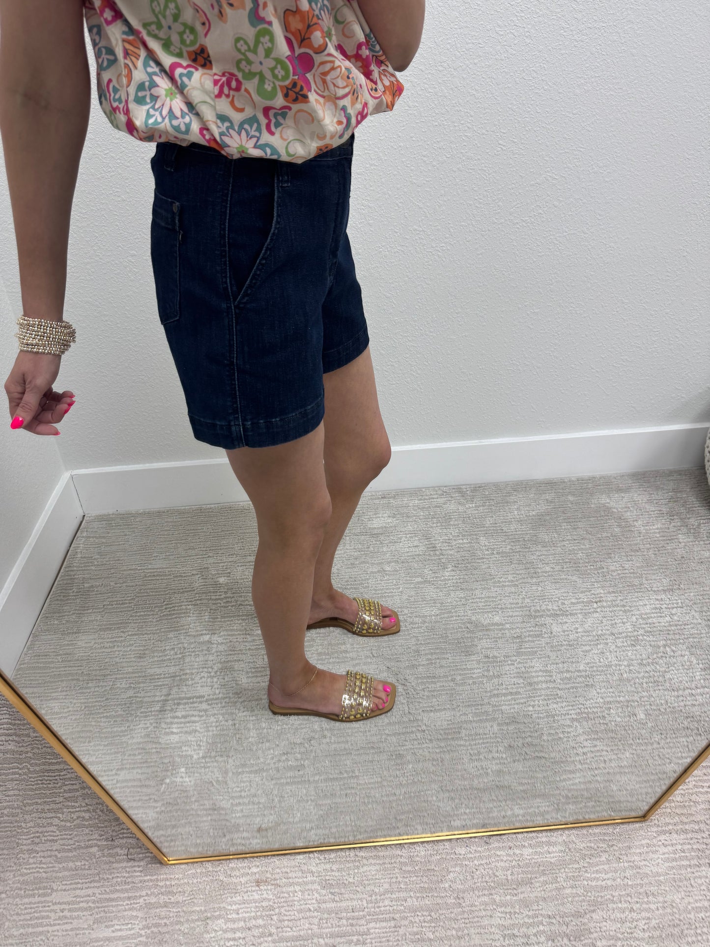 Judy Blue Dark Denim Trouser Shorts