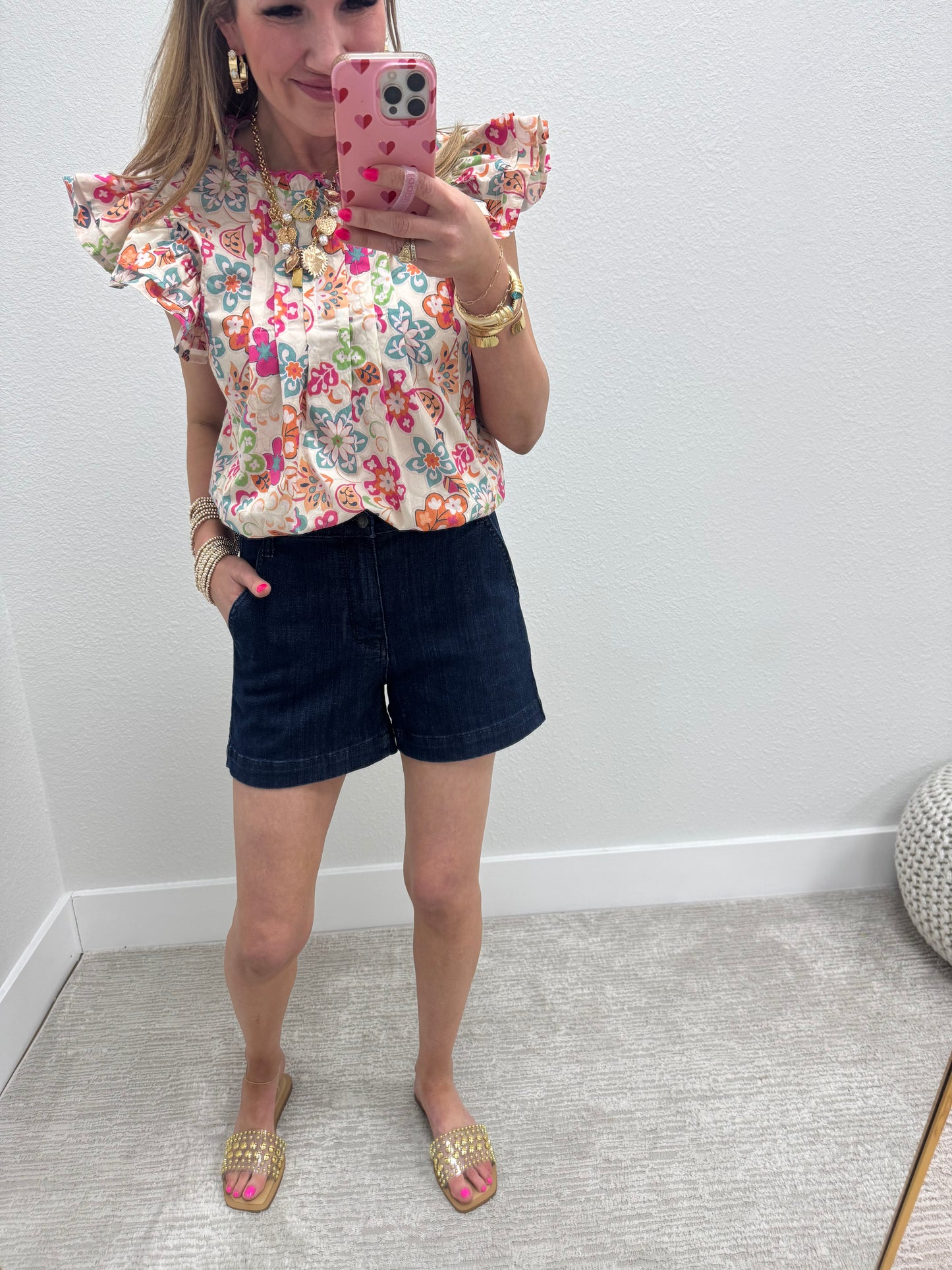 Judy Blue Dark Denim Trouser Shorts