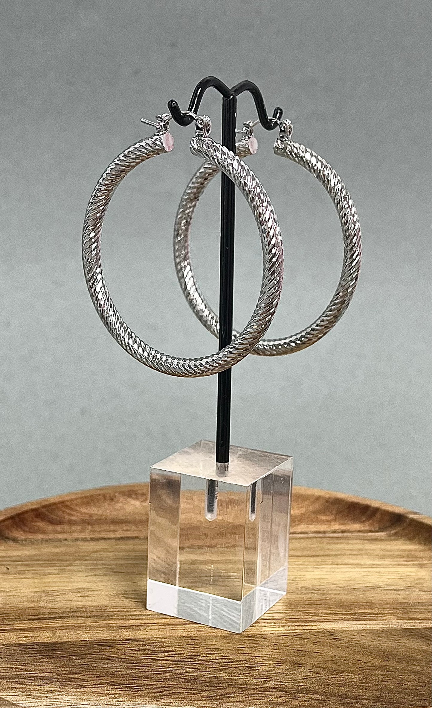 Gold Dipped 50MM Twisted Hoops