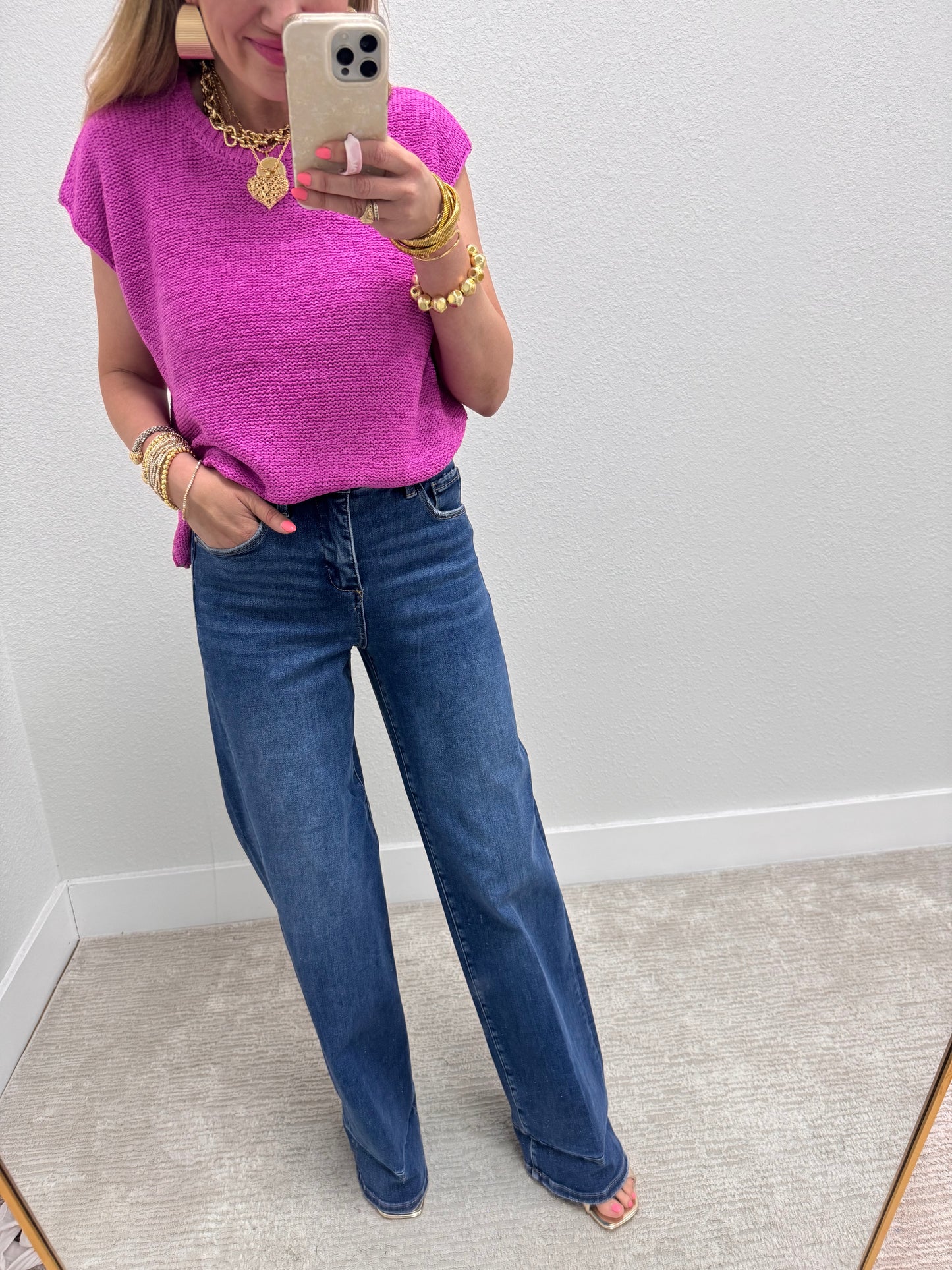 Aug11- Mauve Knit Sweater Tank
