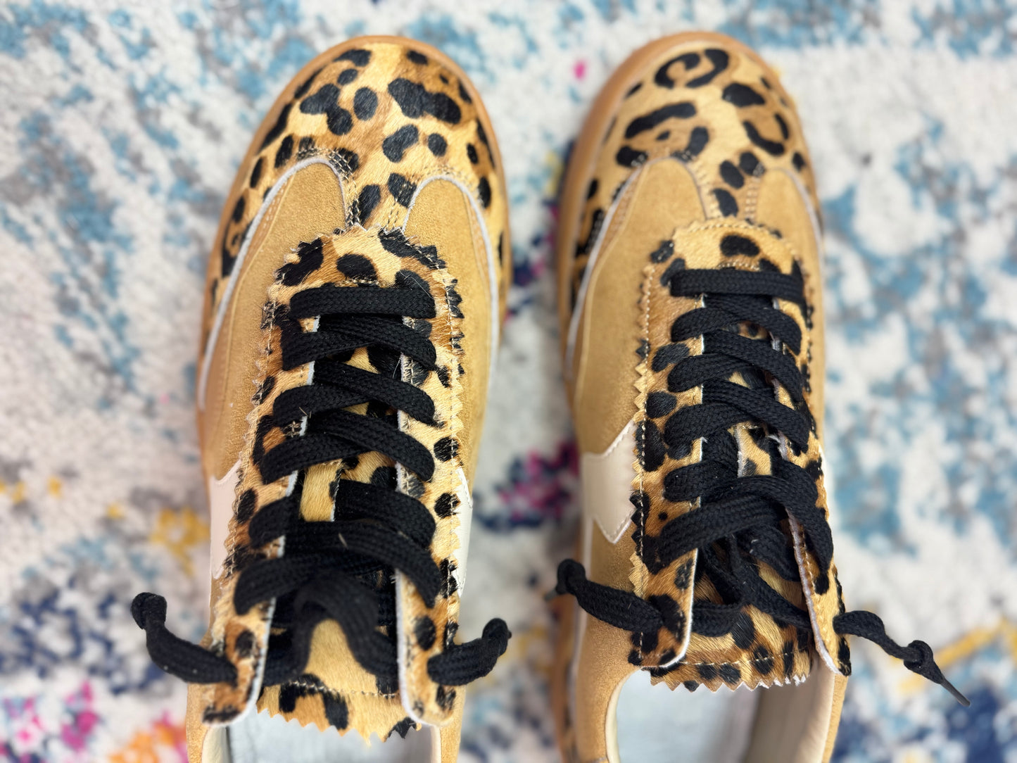 Leopard Genuine Rawhide Sneakers FS