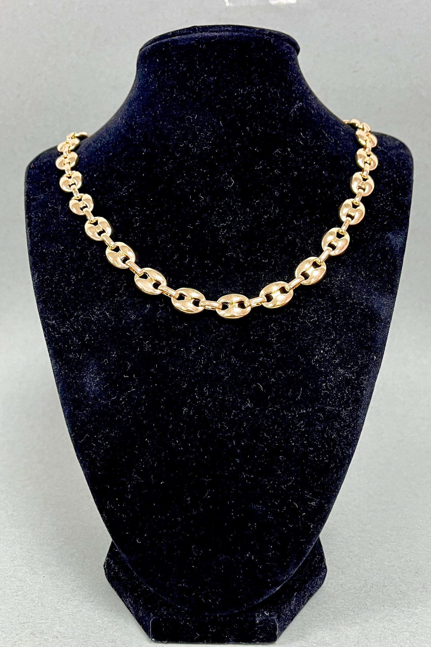 Gold Rollo Chain Necklace