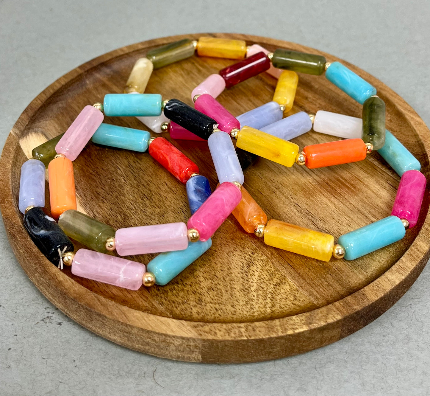 Multi Colored Stretchy Bracelet Set